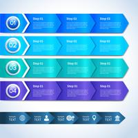 Elementos de infográficos de negócios papel abstrato vetor