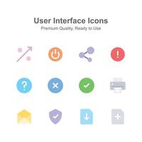 do utilizador interface ícones definir, Prêmio qualidade e pronto para usar vetores