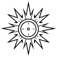 ícone do a Sol contorno, perfeito para celestial ou temático da natureza projetos. vetor