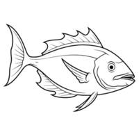 básico ícone do uma atum peixe, adequado para frutos do mar projetos. vetor