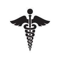 caduceu e funcionários do Hermes ilustração dentro Preto e branco vetor