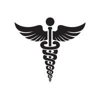 caduceu e funcionários do Hermes ilustração dentro Preto e branco vetor