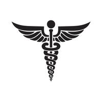 caduceu e funcionários do Hermes ilustração dentro Preto e branco vetor