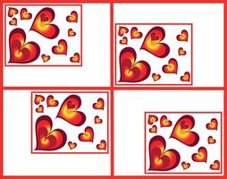 coração Projeto amor vai Salve  a mundo. feriado abstrato fundo com colorida corações dia dos namorados dia vetor