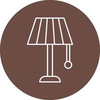 ícone de linha de lâmpada de mesa vetor