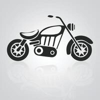 motocicleta ícones, vintage motocicleta, único ícones, e uma bicicleta logotipo com uma prata fundo, ilustração vetor