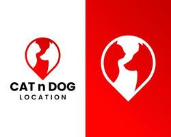 logotipo Projeto sobre procurando para animal cachorros e gatos. vetor