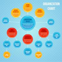 Infográfico de organograma vetor