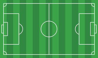 futebol campo dentro plano estilo. futebol estádio ilustração em isolado fundo. esporte plano placa o negócio conceito. vetor