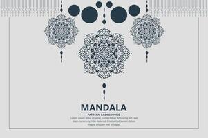 fundo de arabesco de mandala plana vetor