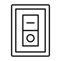 on off switch line icon vetor