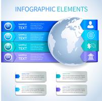 Elementos de infográficos de negócios papel abstrato vetor