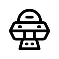 UFO ícone. linha ícone para seu local na rede Internet, móvel, apresentação, e logotipo Projeto. vetor