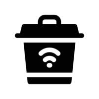 Lixo ícone. glifo ícone para seu local na rede Internet, móvel, apresentação, e logotipo Projeto. vetor