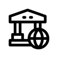 global bancário ícone. linha ícone para seu local na rede Internet, móvel, apresentação, e logotipo Projeto. vetor