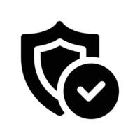 protegido ícone. glifo ícone para seu local na rede Internet, móvel, apresentação, e logotipo Projeto. vetor