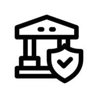 banco segurança ícone. linha ícone para seu local na rede Internet, móvel, apresentação, e logotipo Projeto. vetor