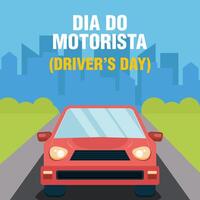 ilustração Projeto motoristas dia ou dia Faz motorista vetor