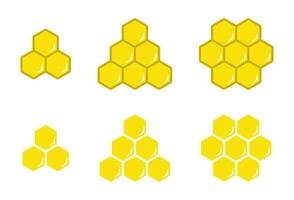 favo de mel ícone dentro plano Projeto. hexagonal colméia conceito vetor