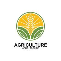 agricultura logotipo, Fazenda terra logotipo Projeto modelo vetor