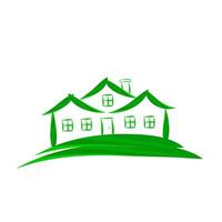 ícone do logotipo da casa da natureza vetor