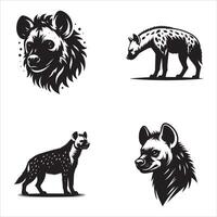 hiena silhueta ícone gráfico logotipo Projeto vetor