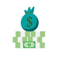 ilustração em vetor dinheiro logotipo ícone para sinal de investimento