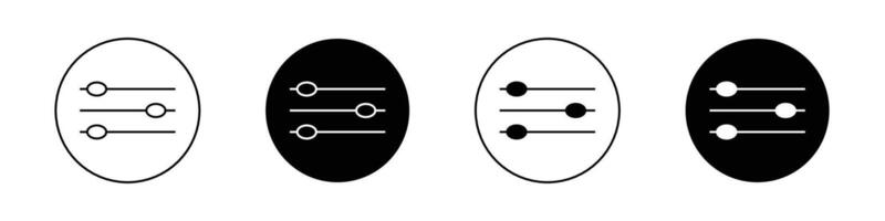 configurações controles deslizantes ícone vetor