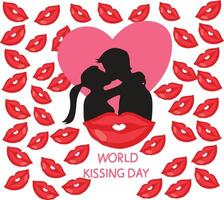 dia mundial do beijo vetor