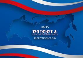 feliz independência dia do Rússia cartão vetor