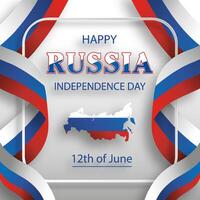 feliz independência dia do Rússia cartão vetor