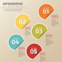 fino linha plano conceptual círculo infográfico elementos ilustração modelo. vetor