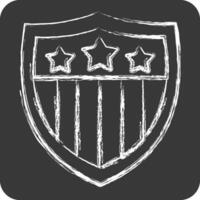 ícone emblema. relacionado para América símbolo. giz estilo. simples Projeto ilustração vetor
