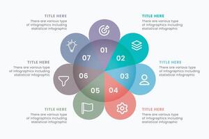 mínimo o negócio círculo infográfico Projeto modelo para ciclismo diagrama. apresentação e volta gráfico. o negócio conceito com 6 estágios. moderno plano ilustração para dados visualização. vetor