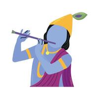 Krishna ícone clipart avatar logótipo isolado ilustração vetor