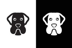 animal cachorro ícone símbolo modelo para gráfico e rede Projeto coleção logotipo ilustração. ícone dentro Preto e branco estilo em branco Preto fundo vetor