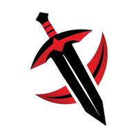 design de logotipo de espada vetor
