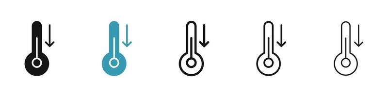 ícone de baixa temperatura vetor