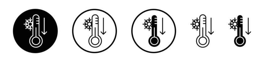 ícone de baixa temperatura vetor