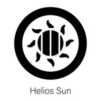 na moda Helios Sol vetor