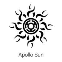 na moda Apollo Sol vetor