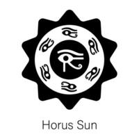 na moda horus Sol vetor