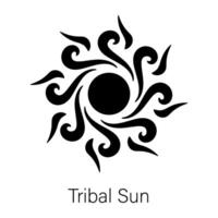 na moda tribal Sol vetor