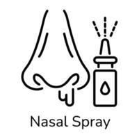 spray nasal moderno vetor