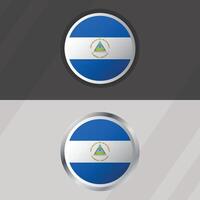 Nicarágua volta bandeira modelo vetor