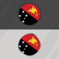 papua Novo Guiné volta bandeira modelo vetor