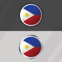 Filipinas volta bandeira modelo vetor