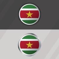 suriname volta bandeira modelo vetor