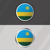 Ruanda volta bandeira modelo vetor