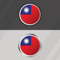 Taiwan volta bandeira modelo vetor